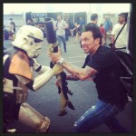 At Wizard World, New York, a stormtrooper takes on Mighty Morphin' Jason David Frank.  Guess who wins?